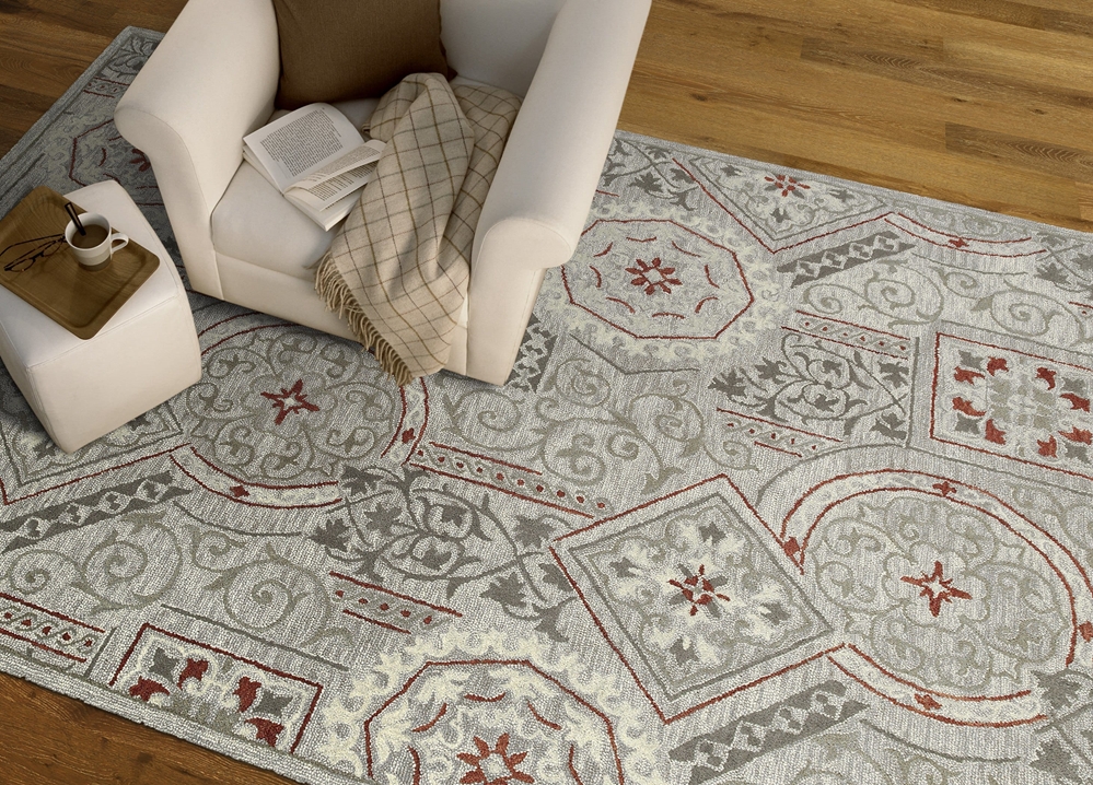 Kaleen Brooklyn 5302-73 Pewter Area Rug Clearance - Image 2