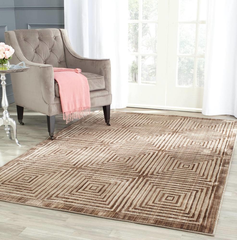 Safavieh Infinity Inf569b Brown - Beige Area Rug - Image 2