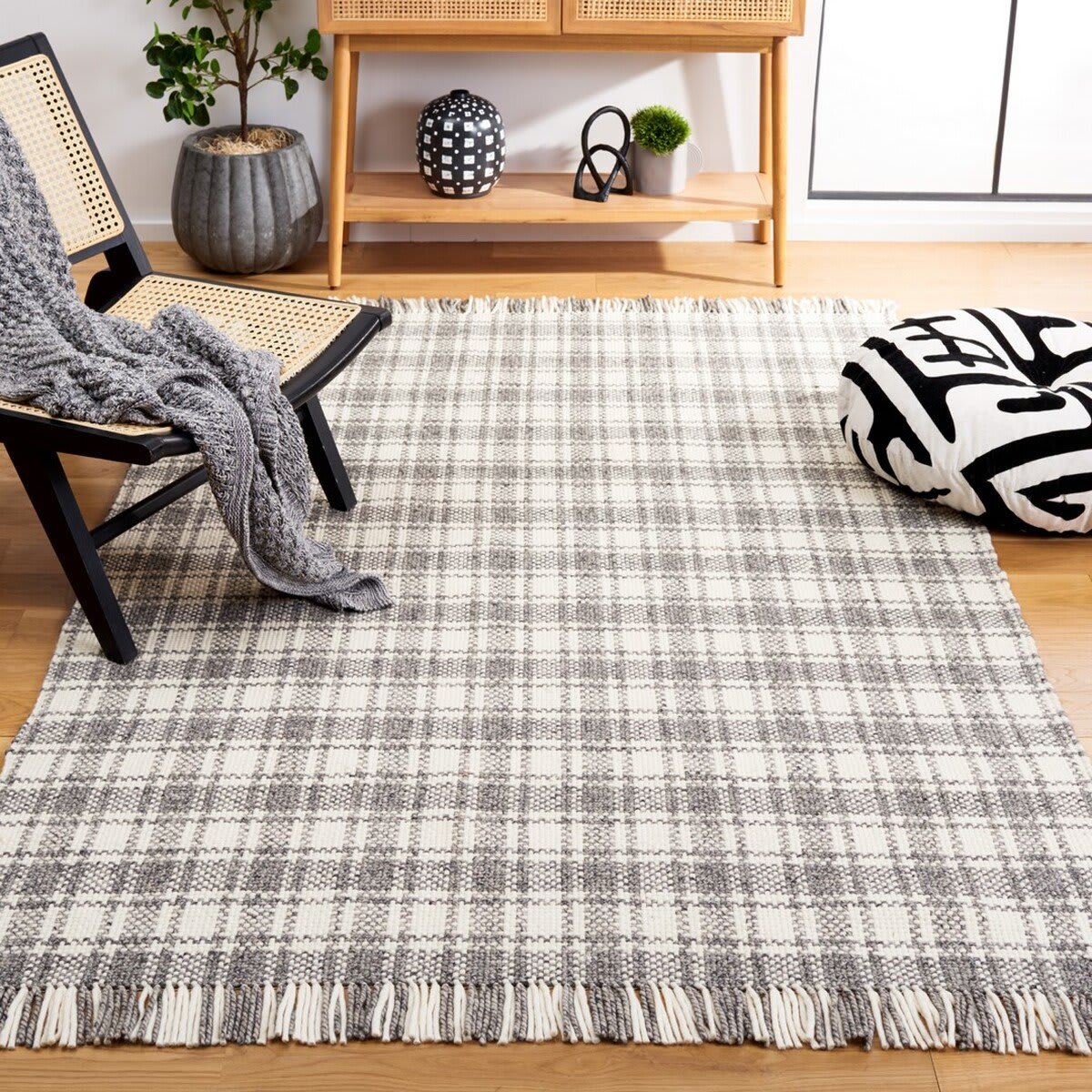 Safavieh Natura Natb110F Grey - Ivory Area Rug