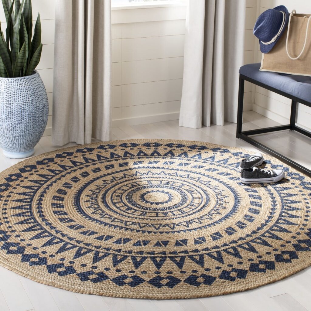 Safavieh Natural Fiber Nf802D Royal Blue – Natural Area Rug