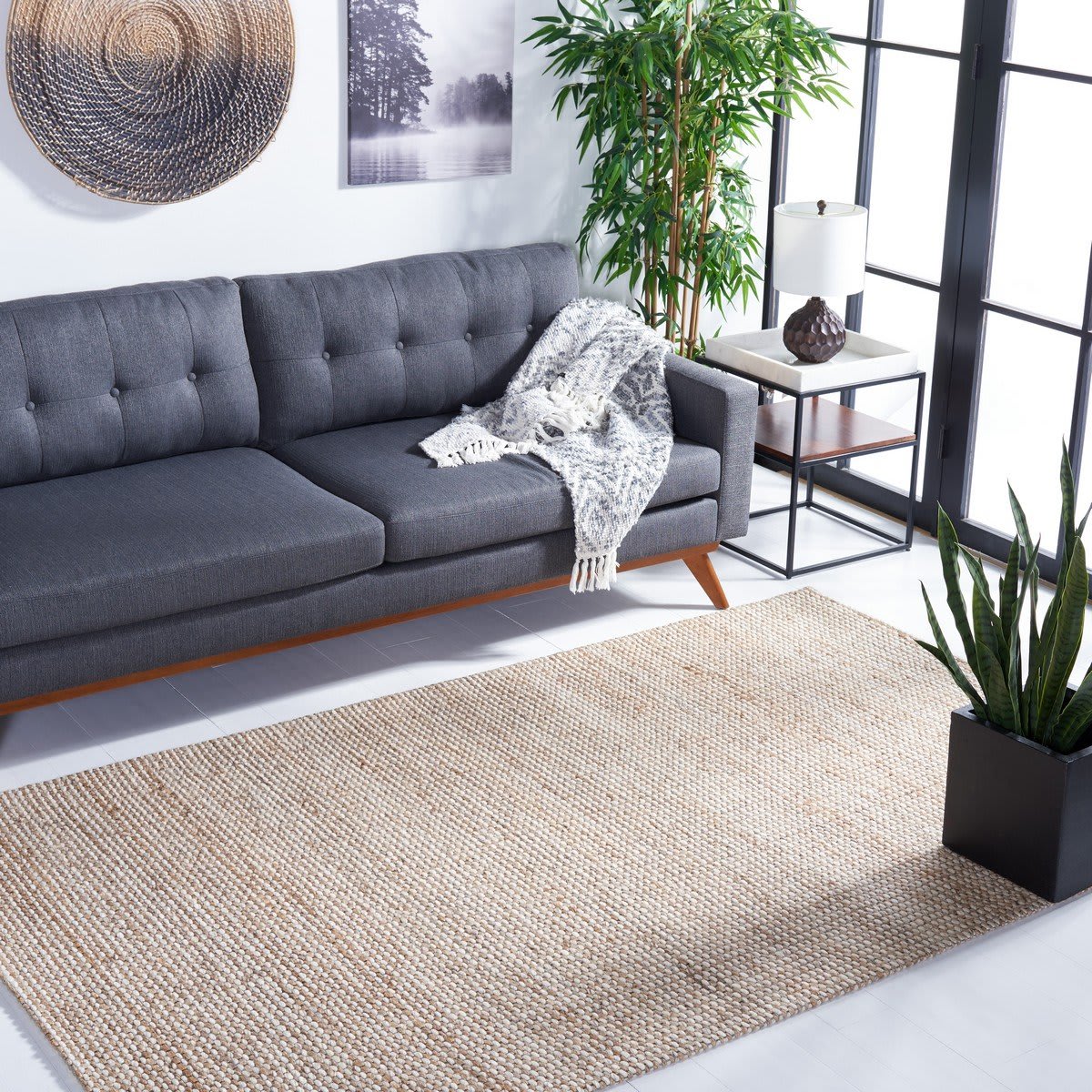 Safavieh Natural Fiber Nfb553B Natural - Beige Area Rug - Image 2