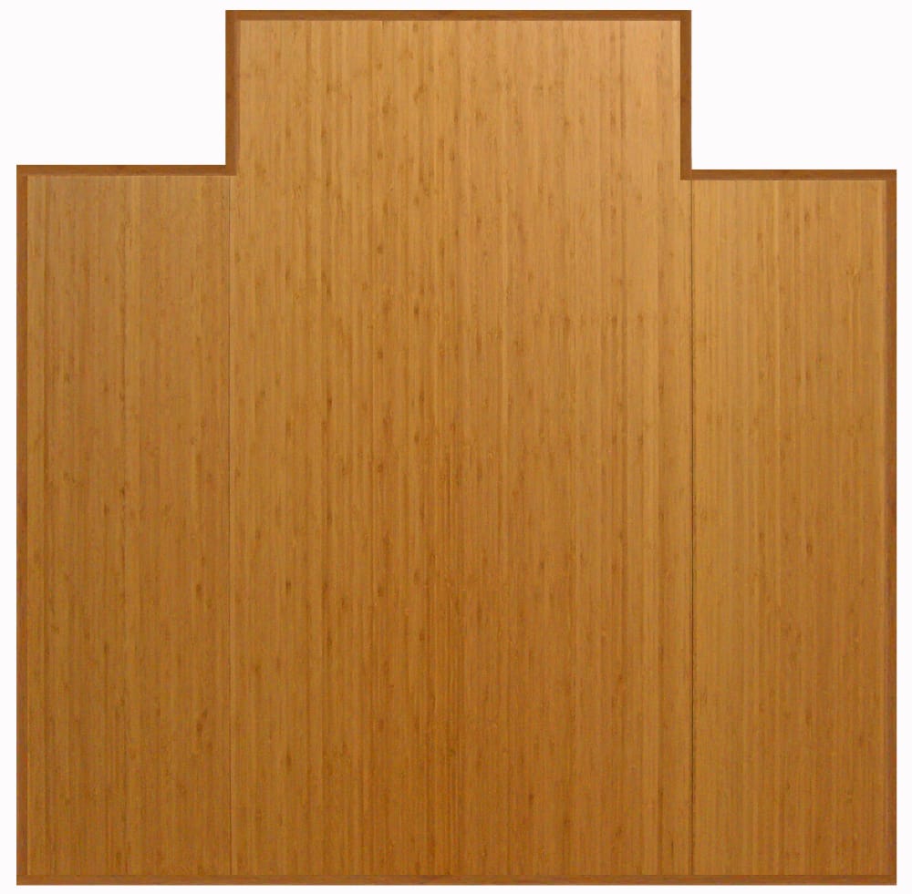 Anji Mountain Bamboo Chair Mat Tri-Fold Lip Natural Area Rug - Image 2